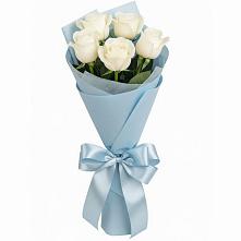 Букет 5 Белых роз Проуд в Владимировке