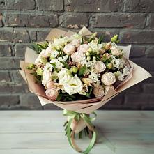 Букет цветов из:  Альстромерии, Розы и Хризантемы в Владимировке