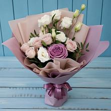 Букет цветов из:  Розы и Лизиантусы в Владимировке