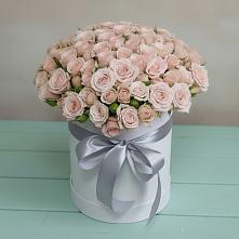 Цветочная композиция из Розы в шляпной коробке в Владимировке