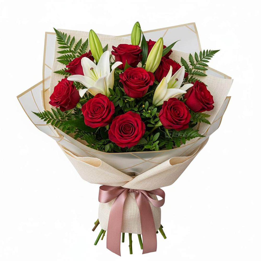 Букет цветов из: Лилии и Розы в Владимировке