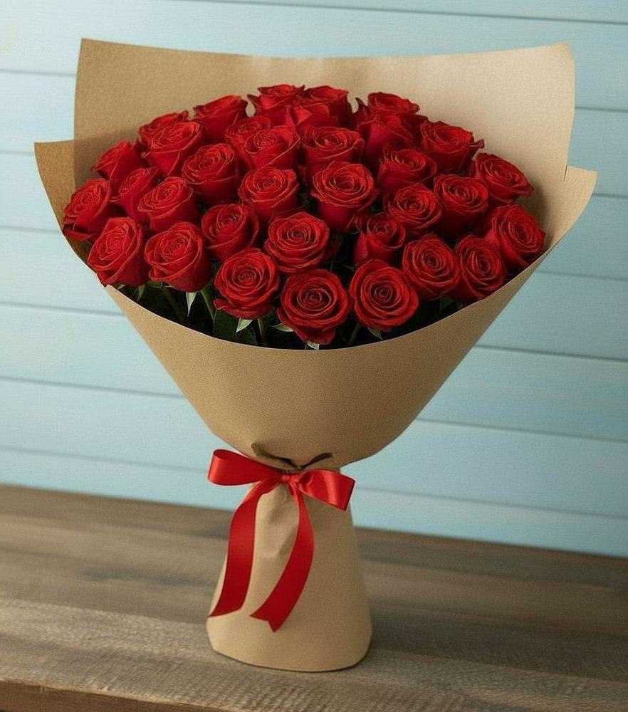 Букет Красные розы Милано в Владимировке