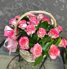 Цветочная композиция из Розы в корзине #REPLACE_PRED# Владимировке