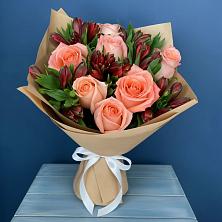 Букет цветов из:  Розы и Альстромерии в Владимировке