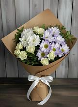 Букет цветов из:  Хризантемы и Розы в Владимировке