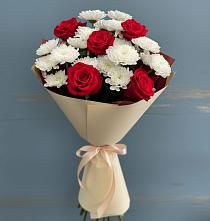 Букет цветов из:  Розы и Хризантемы в Владимировке
