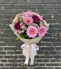 Букет цветов из:  Герберы и Хризантемы в Владимировке