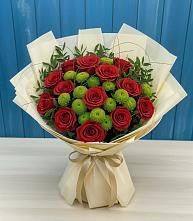 Букет цветов из:  Розы и Хризантемы в Владимировке