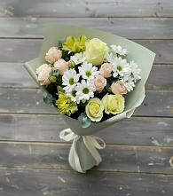 Букет цветов из:  Альстромерии, Розы и Хризантемы в Владимировке