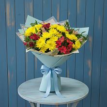 Букет цветов из:  Альстромерии и Хризантемы в Владимировке