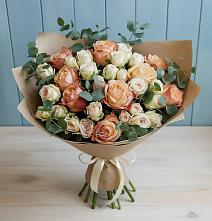 Букет цветов из:  Альстромерии и Розы #REPLACE_PRED# Владимировке