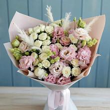 Букет цветов из:  Альстромерии и Розы в Владимировке